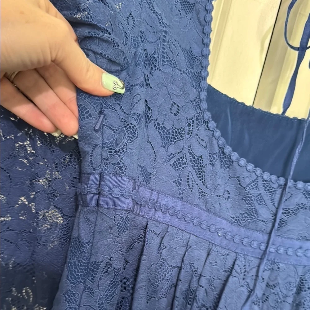 Free People Blue Lace Dress